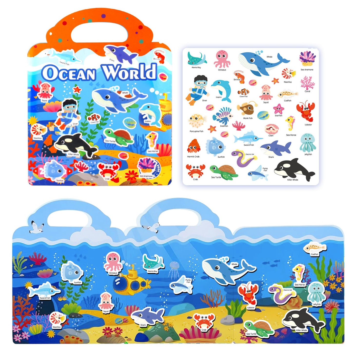 Reusable Washable Sticker Books for Kids